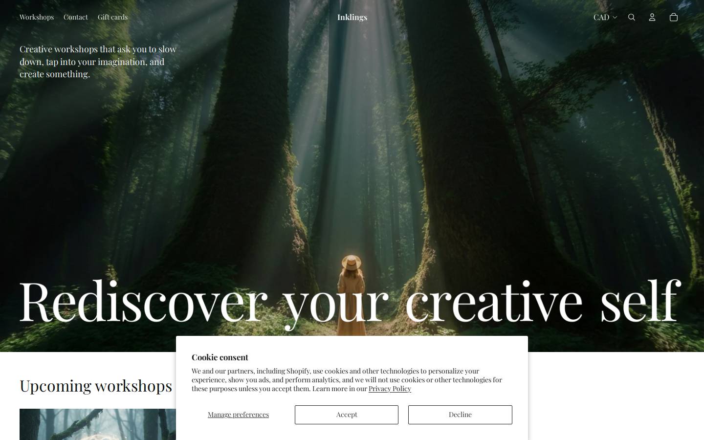 inklings.work homepage screenshot
