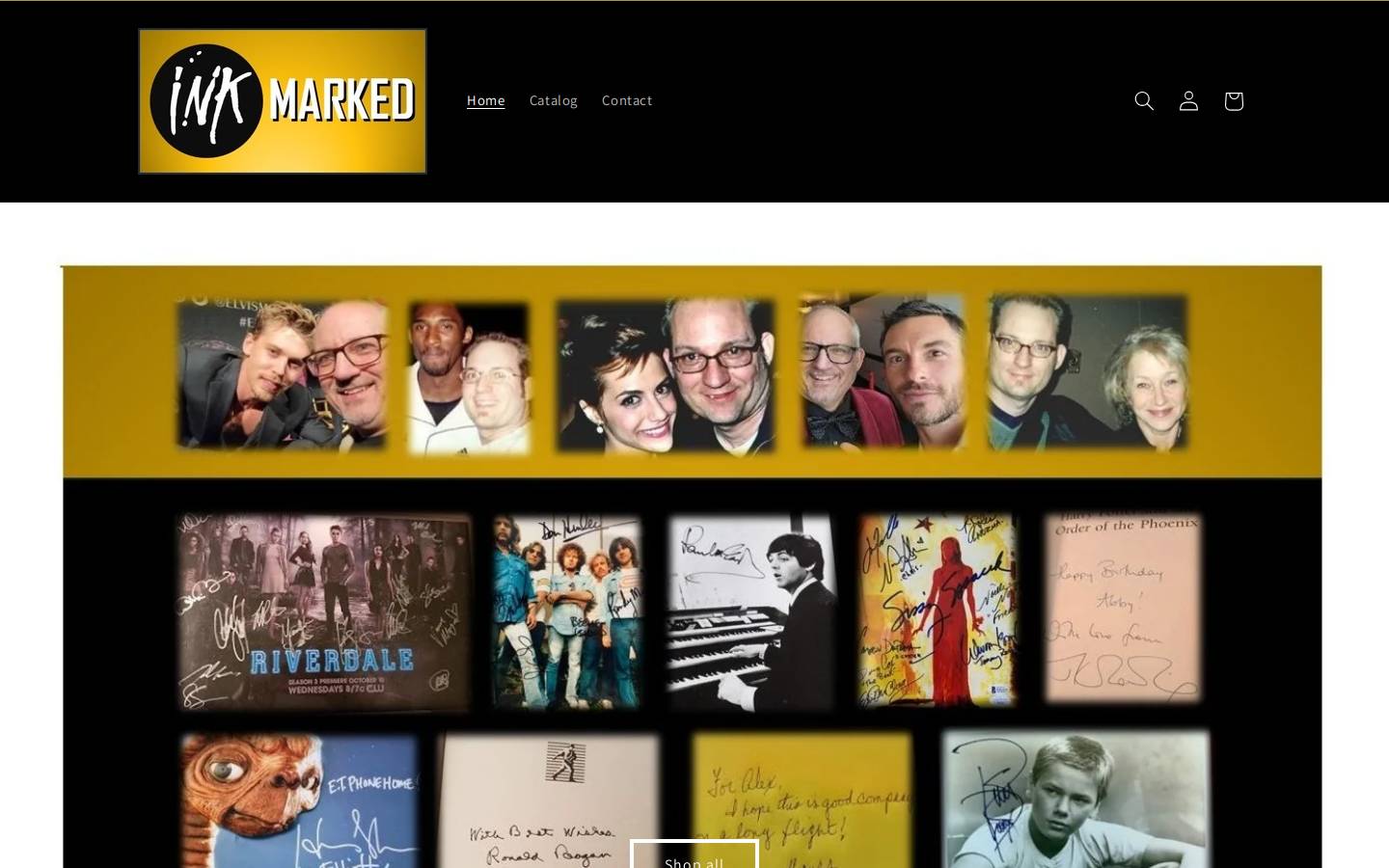 inkmarked.com homepage screenshot