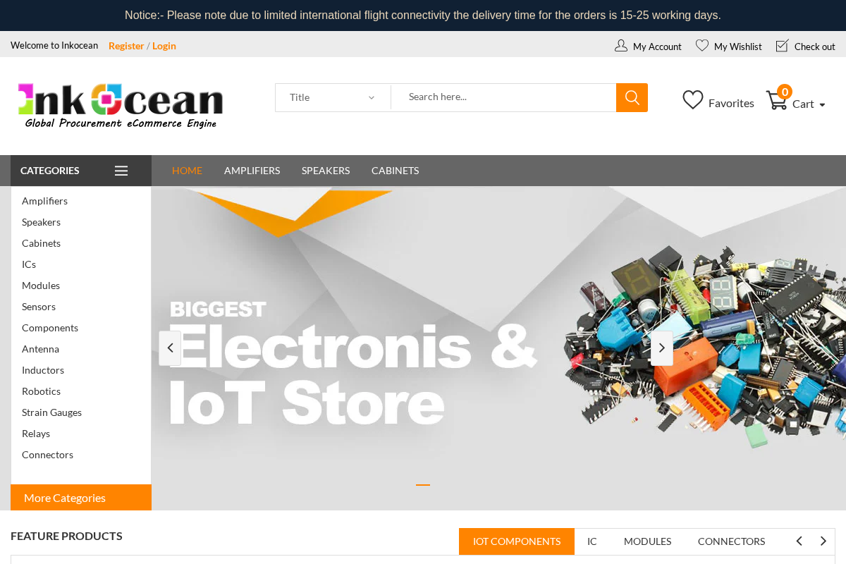 Inkocean homepage screenshot