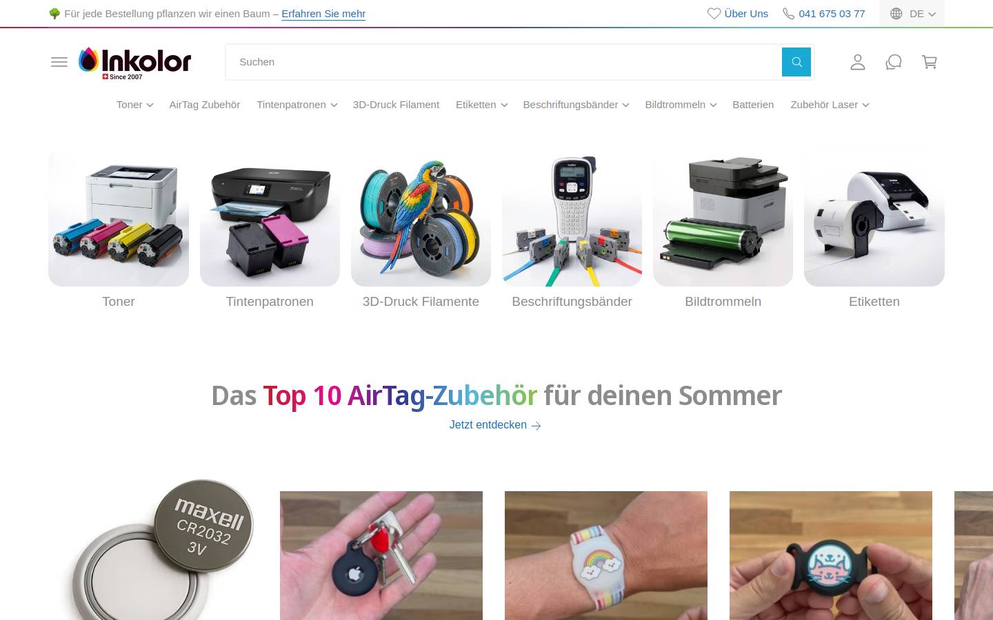 inkolor.at homepage screenshot