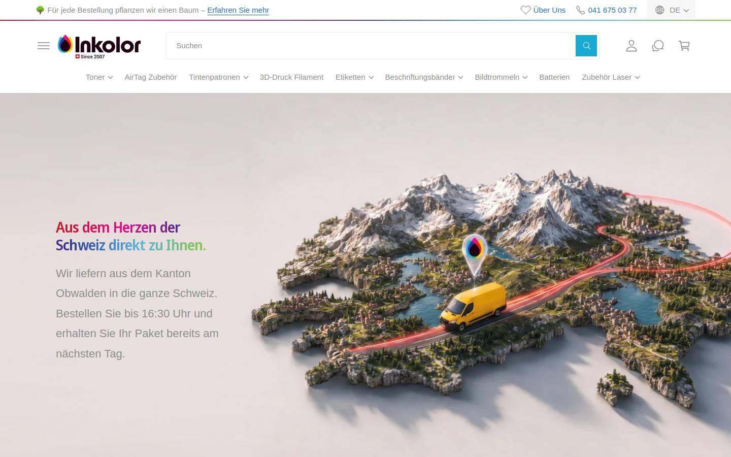 inkolor.nl homepage screenshot
