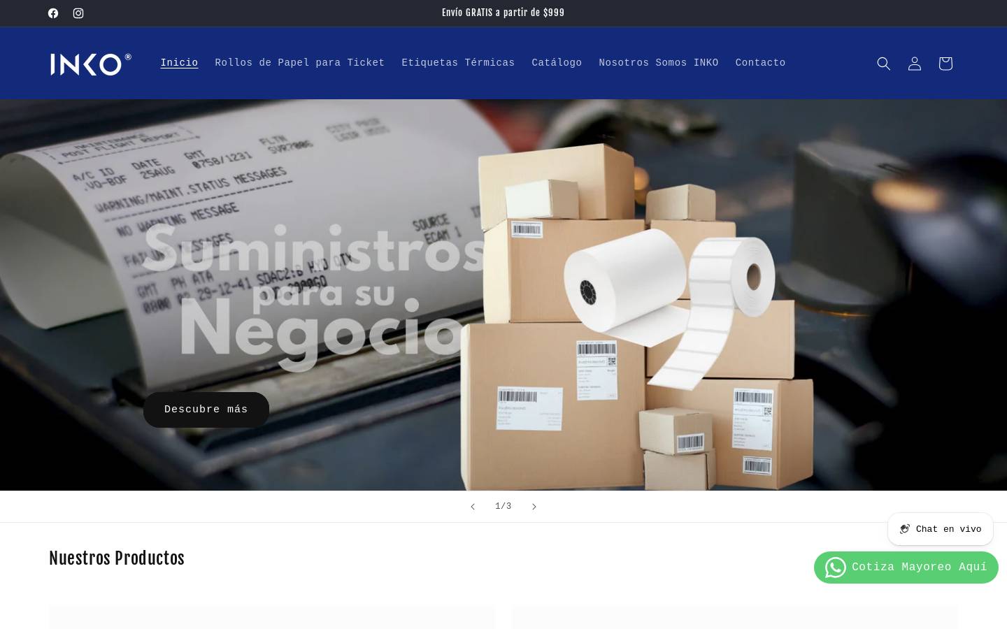 inkotecnologia.com.mx homepage screenshot