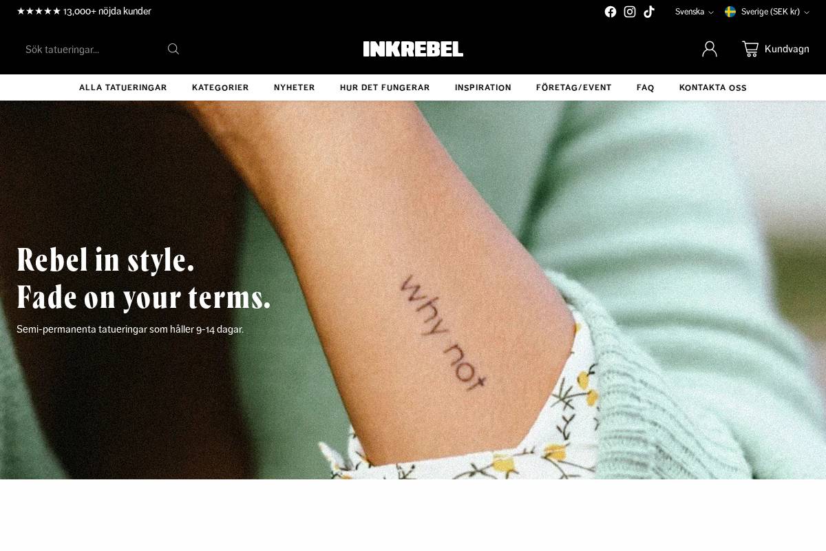 inkrebel.com homepage screenshot