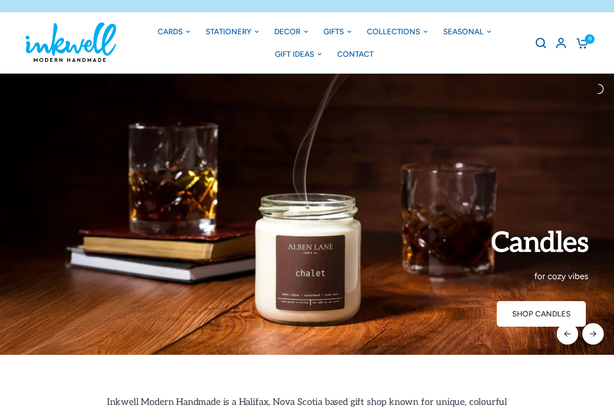 Inkwell Modern Handmade homepage screenshot