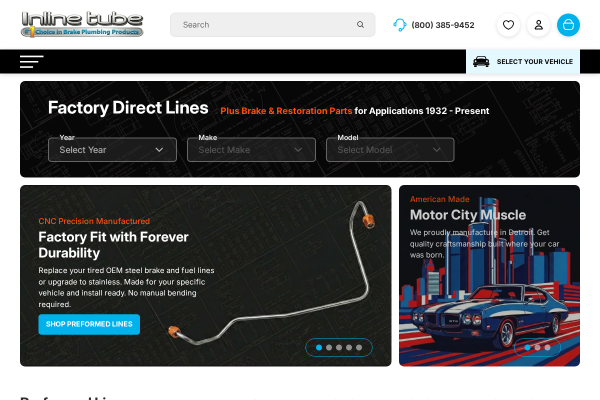 Inline Tube homepage screenshot