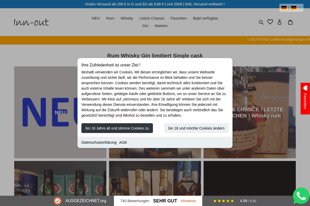 inn-out-shop.com homepage screenshot