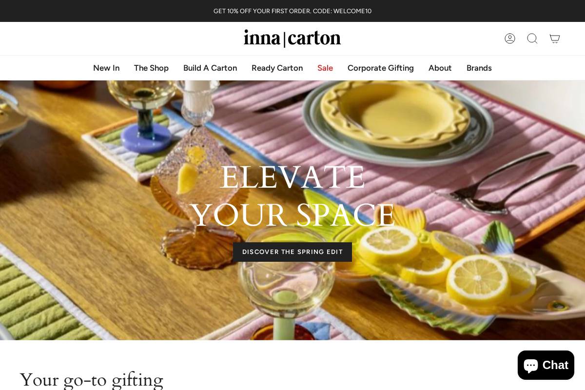 innacarton.com homepage screenshot