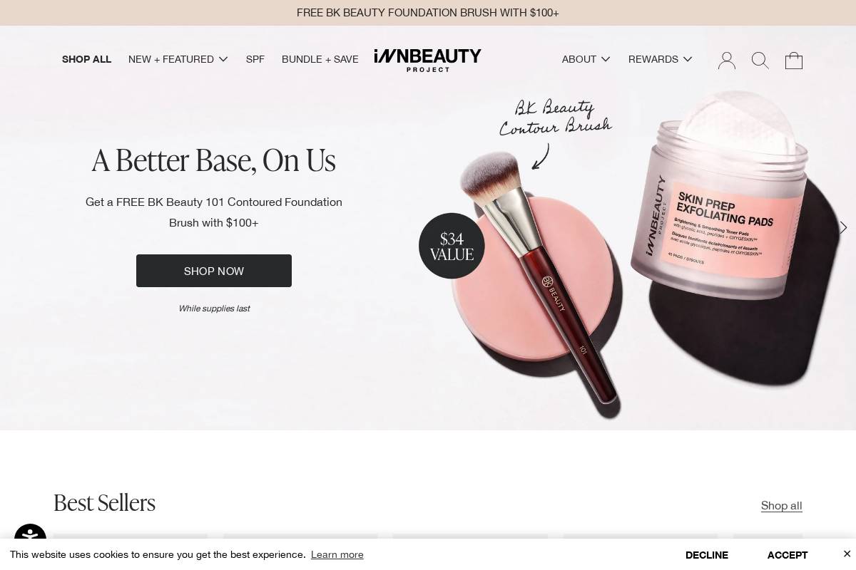 innbeautyproject.com homepage screenshot
