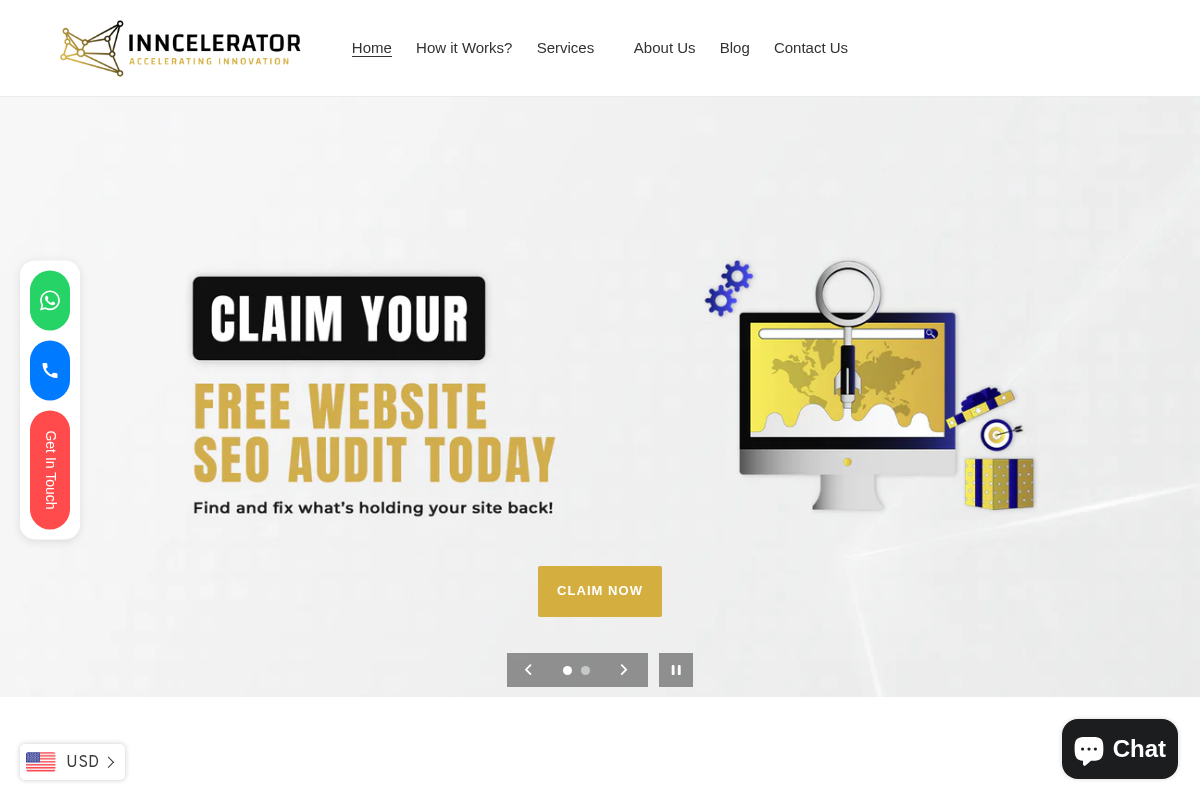 inncelerator.com homepage screenshot