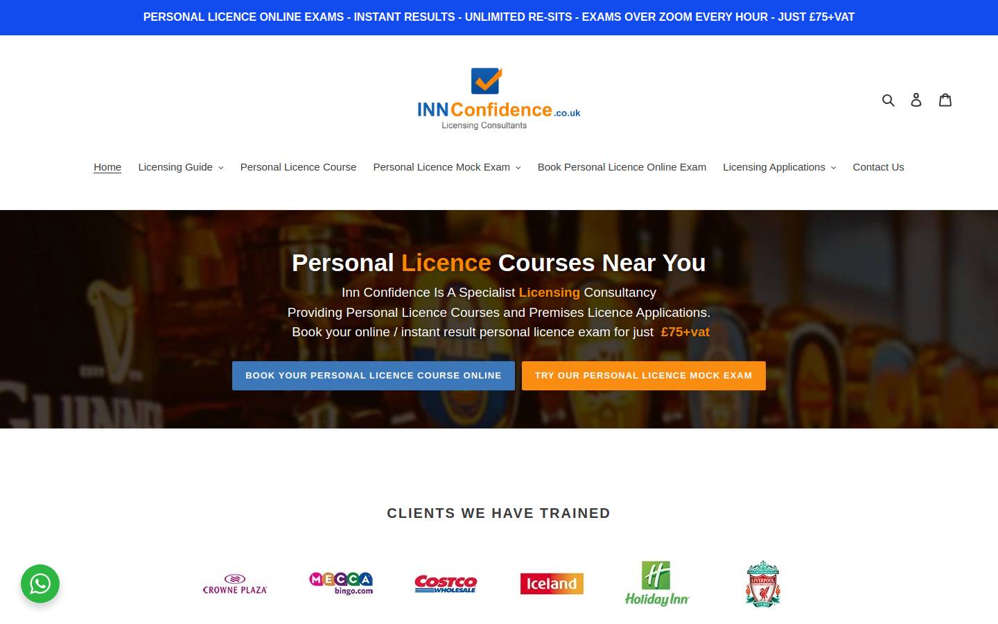 innconfidence.co.uk homepage screenshot