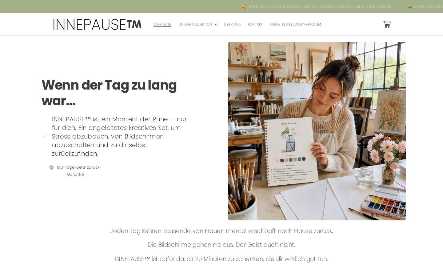 innepause.com homepage screenshot