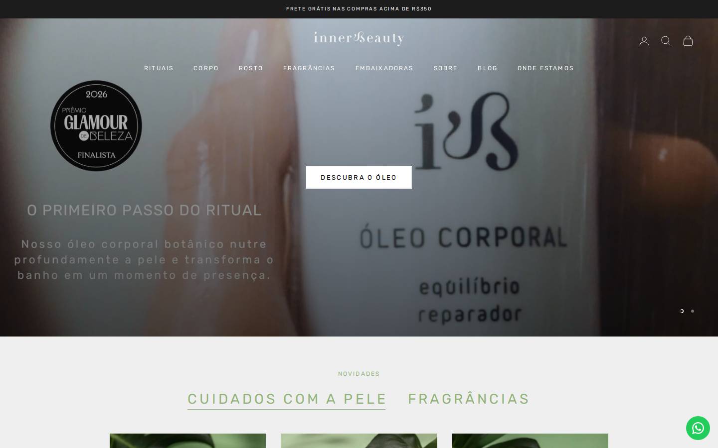 innerbeauty.com.br homepage screenshot