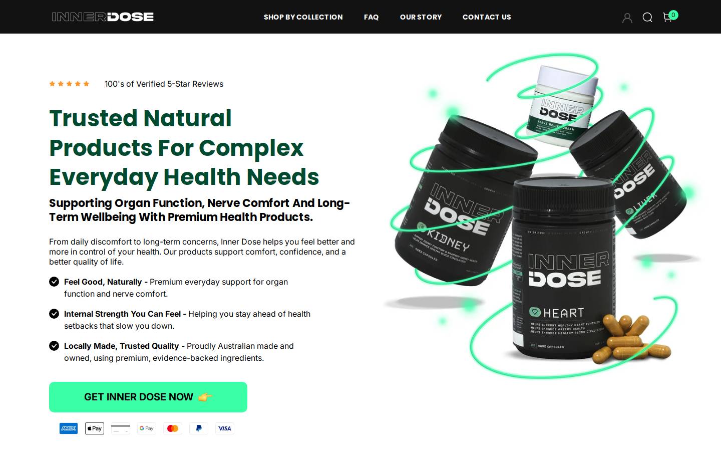 innerdose.com.au homepage screenshot