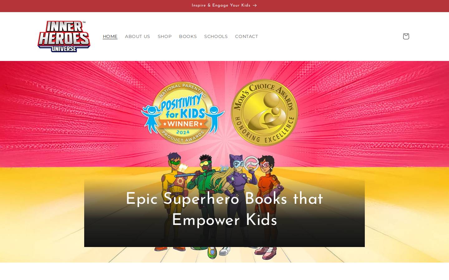 innerheroesuniverse.com homepage screenshot