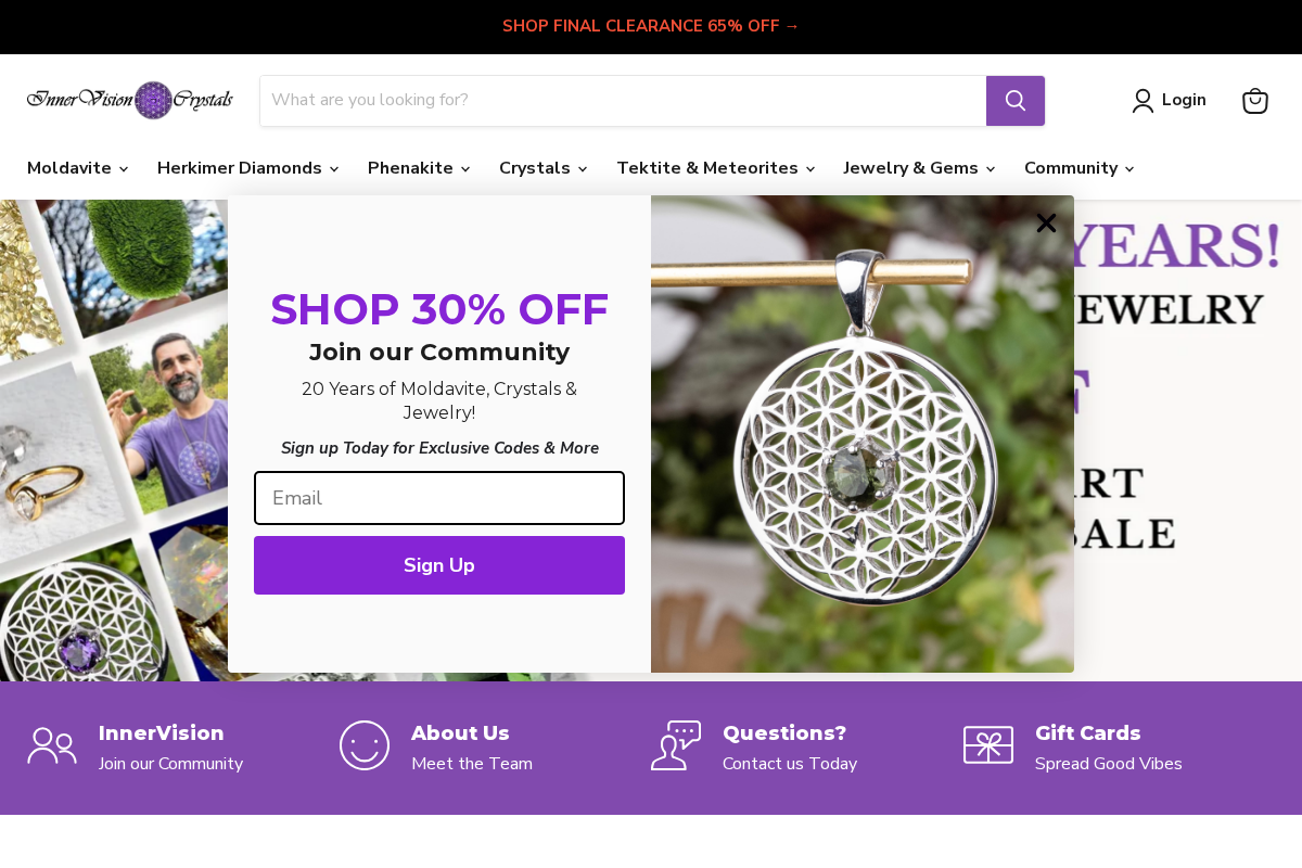 Innervisioncrystals.net homepage screenshot