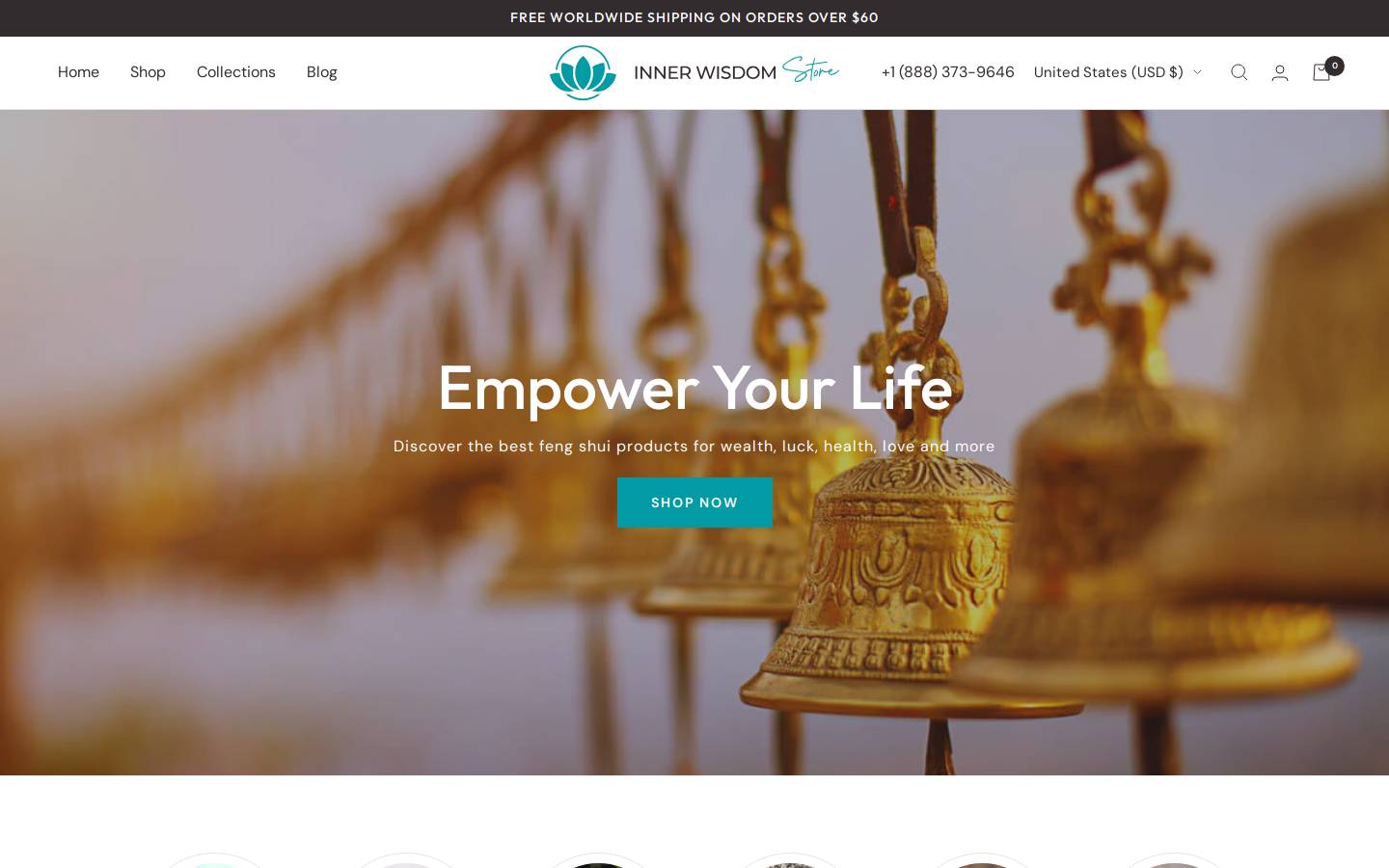 Innerwisdomstore homepage screenshot