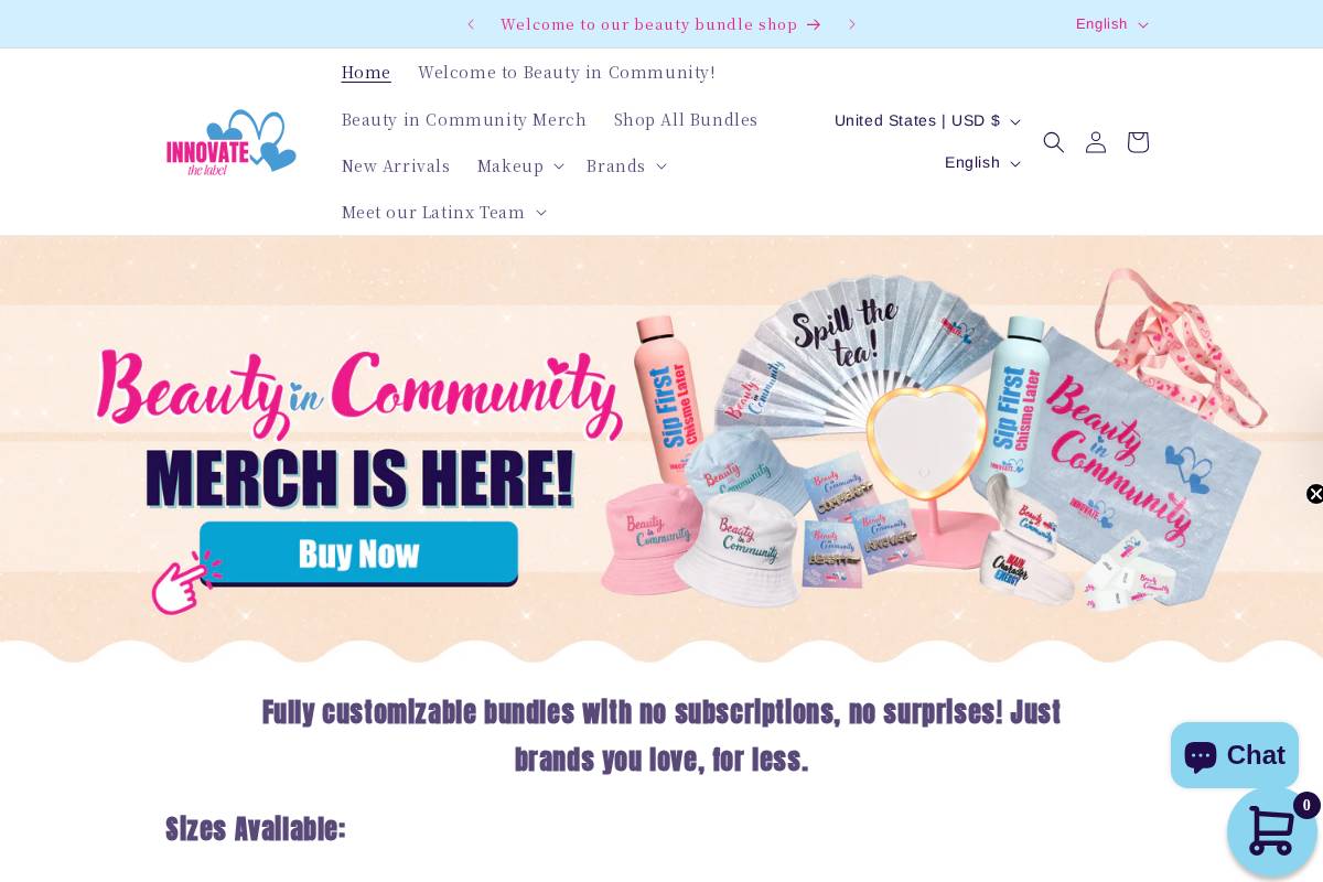 innovatethelabel.com homepage screenshot
