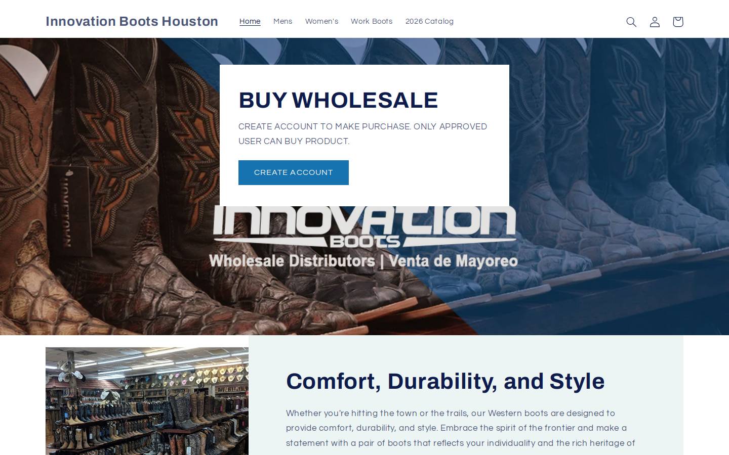 innovationboots.com homepage screenshot