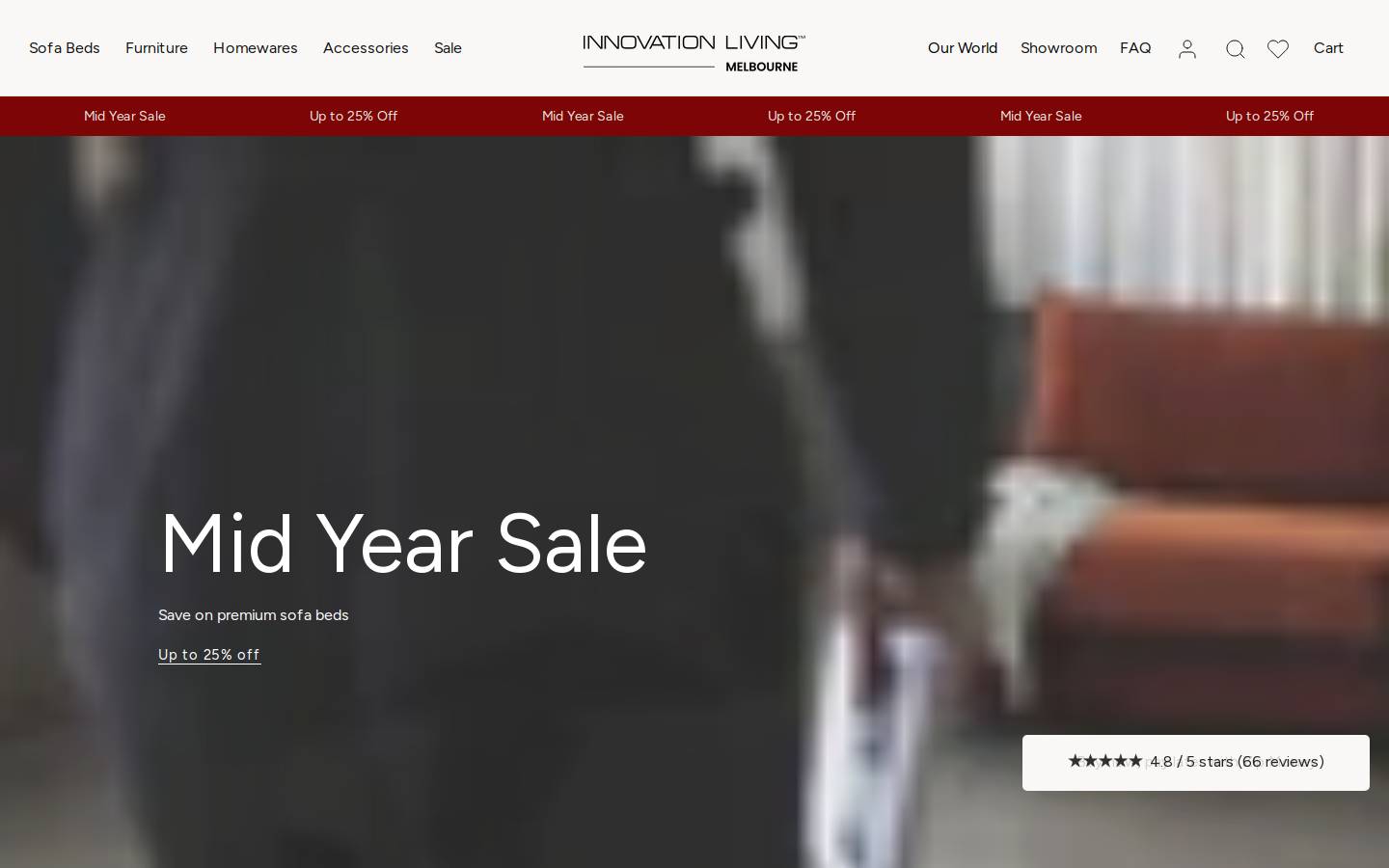 innovationsofabeds.com.au homepage screenshot