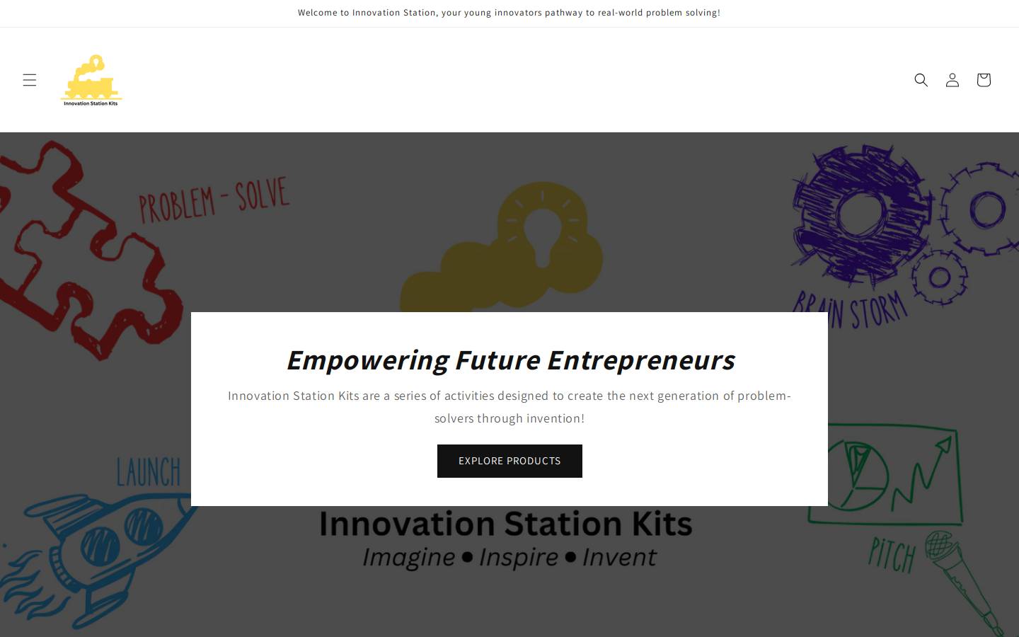 innovationstationkits.com homepage screenshot