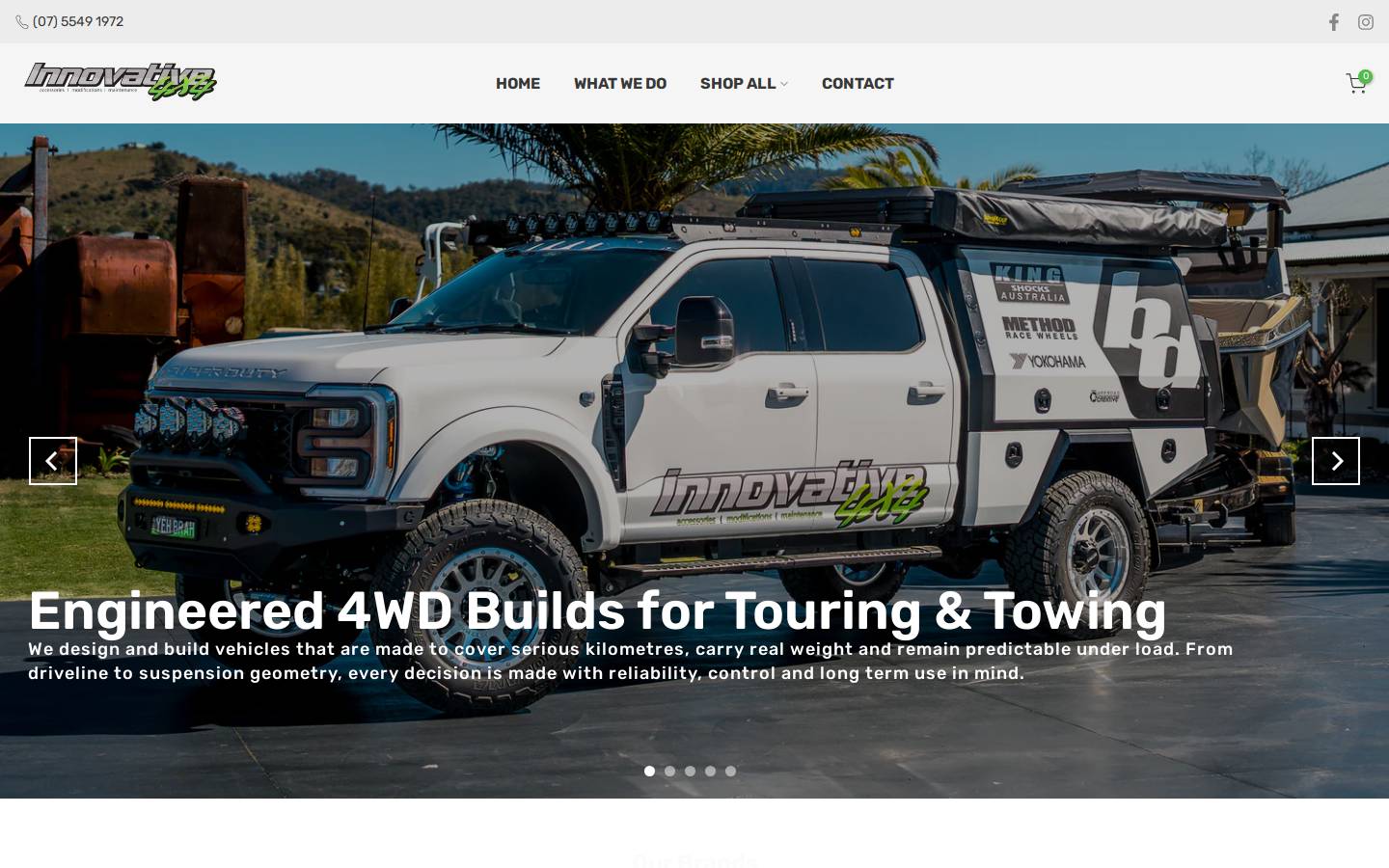 innovative4x4.com homepage screenshot