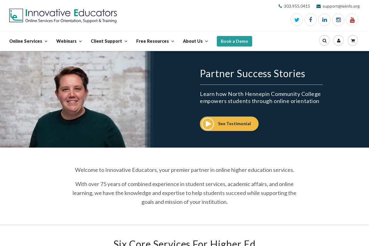 Innovative Educators homepage screenshot