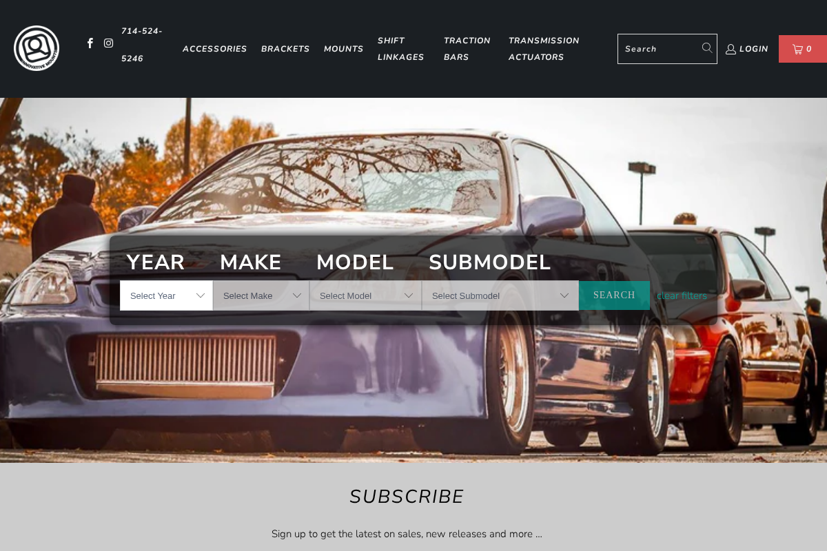 Innovative Mounts homepage screenshot