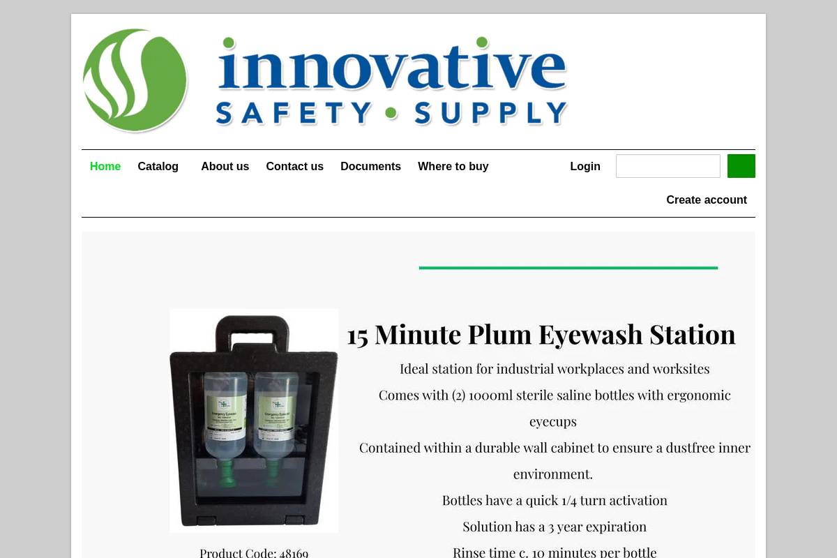 innovativesafetysupply.com homepage screenshot