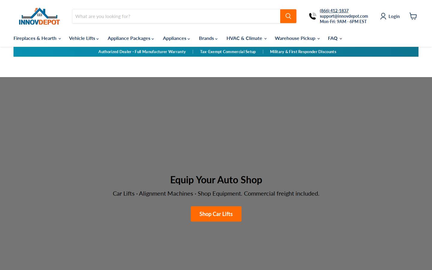 InnovDepot homepage screenshot