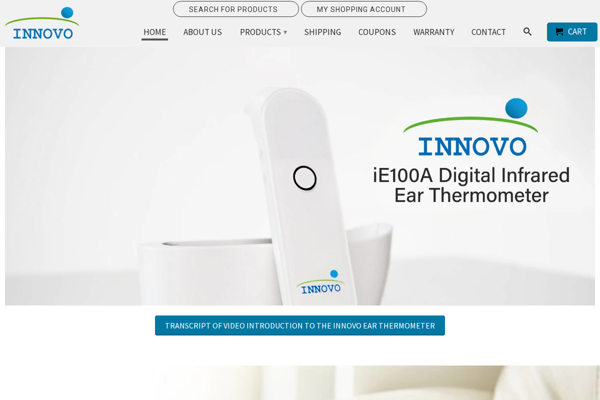 Innovo homepage screenshot