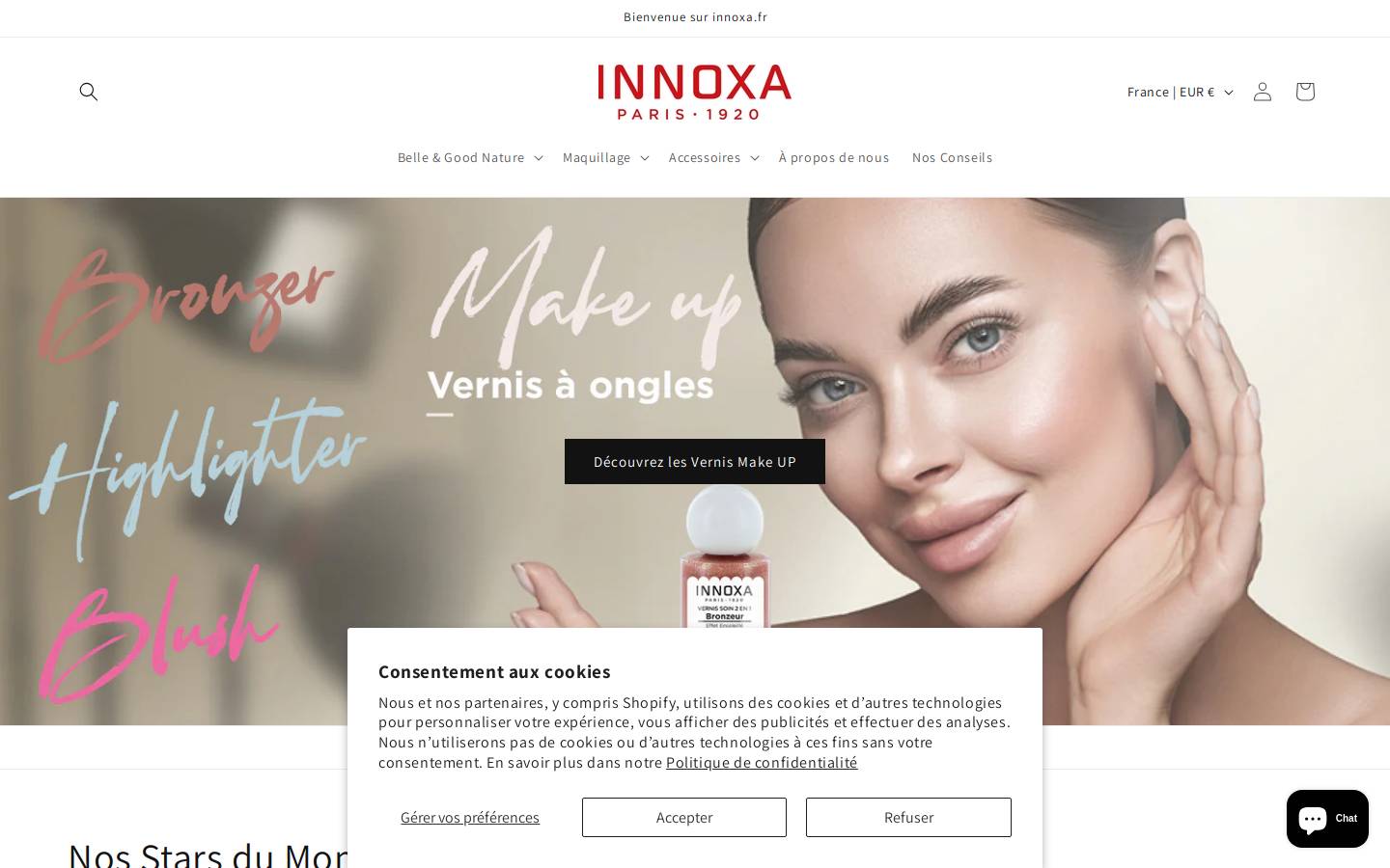innoxa.fr homepage screenshot