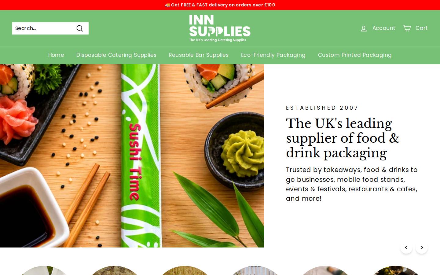 Inn Supplies (UK) Ltd homepage screenshot