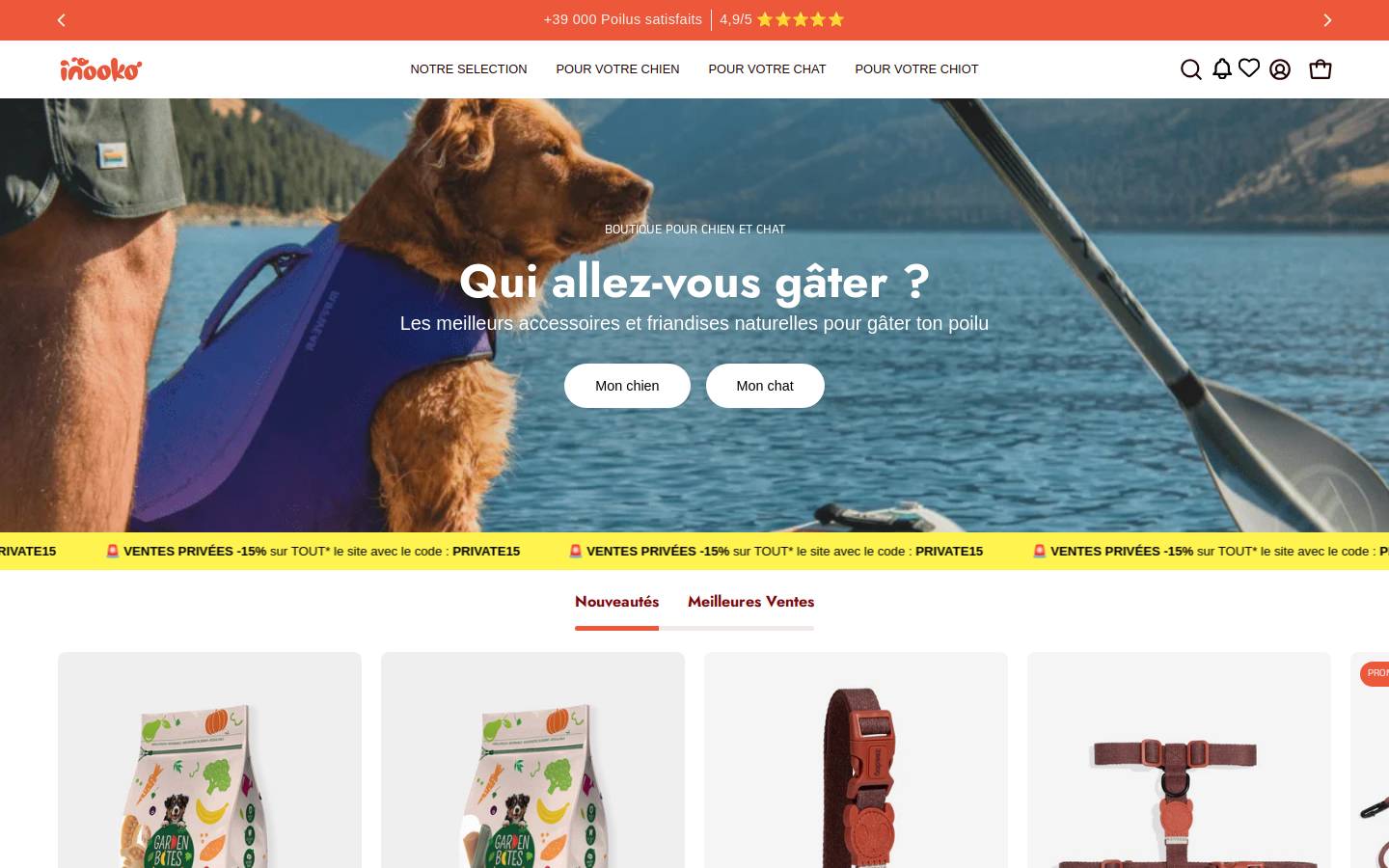 Inooko homepage screenshot