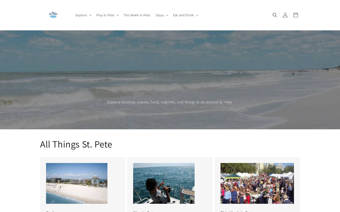 inpete.com homepage screenshot