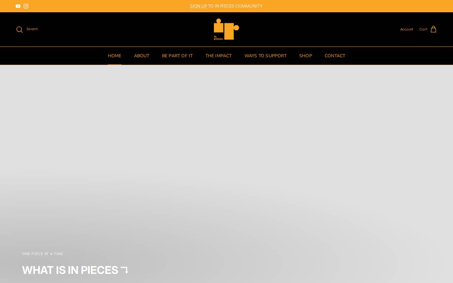 inpiecestogether.com homepage screenshot