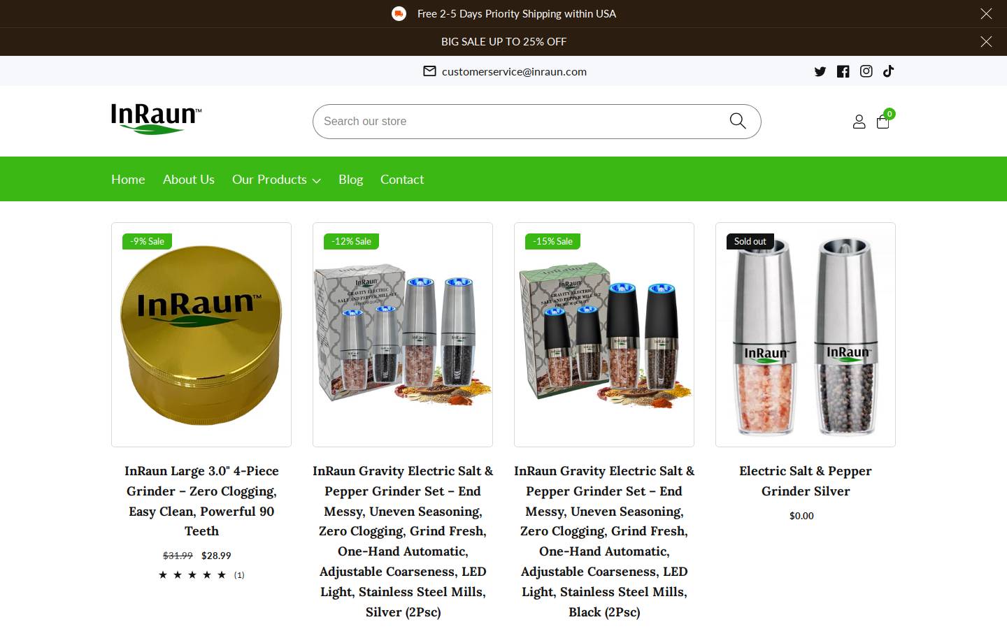 inraun.com homepage screenshot
