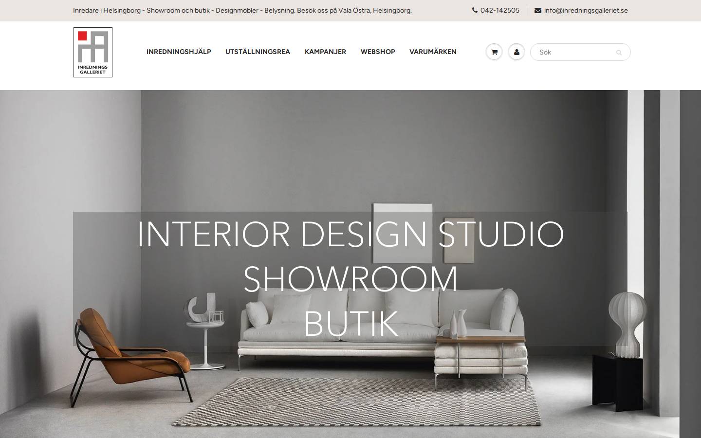 Inredningsgalleriet homepage screenshot