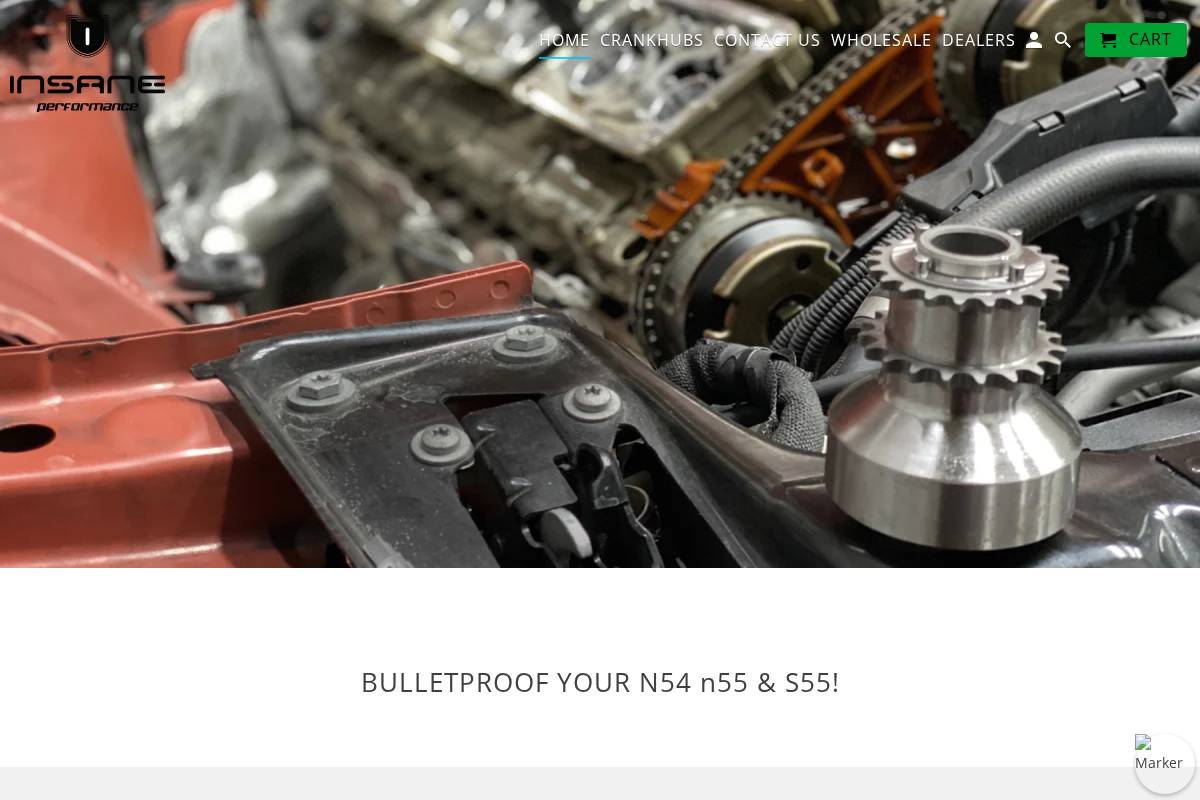 INSANE PERFORMANCE USA homepage screenshot