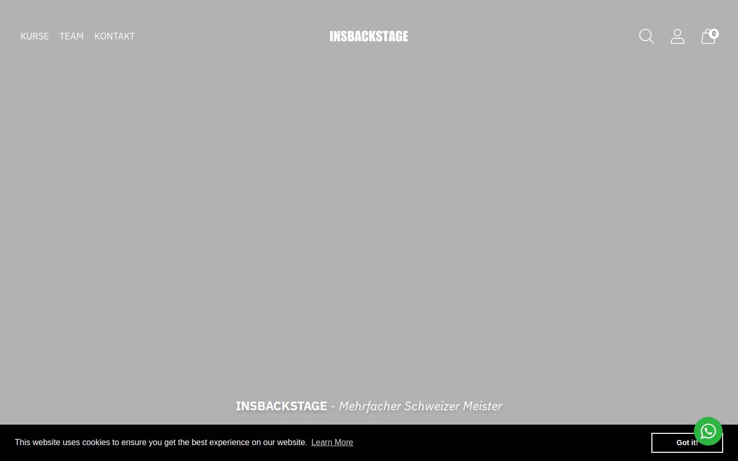 insbackstage.ch homepage screenshot