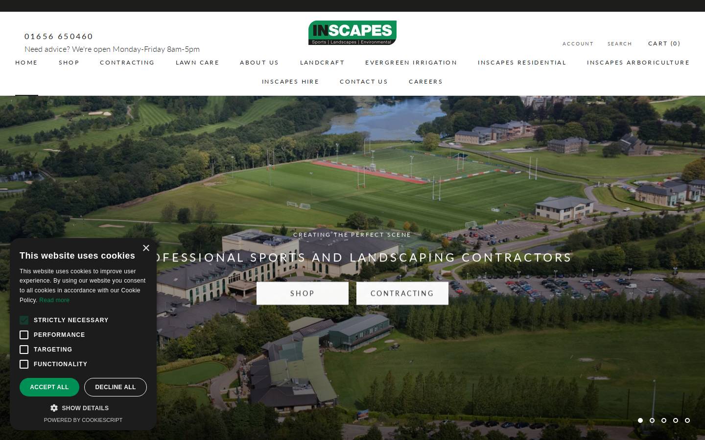 Inscapes homepage screenshot