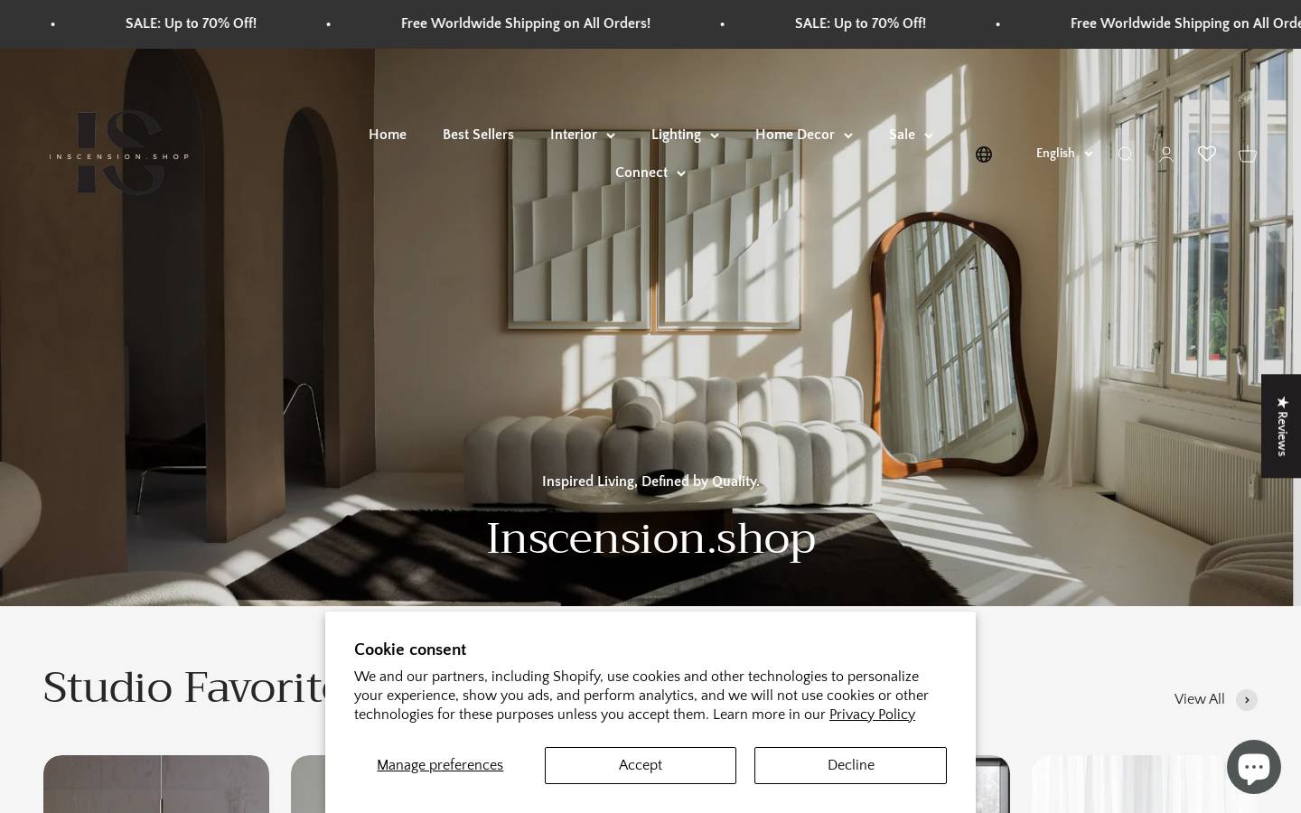 Inscension.shop homepage screenshot