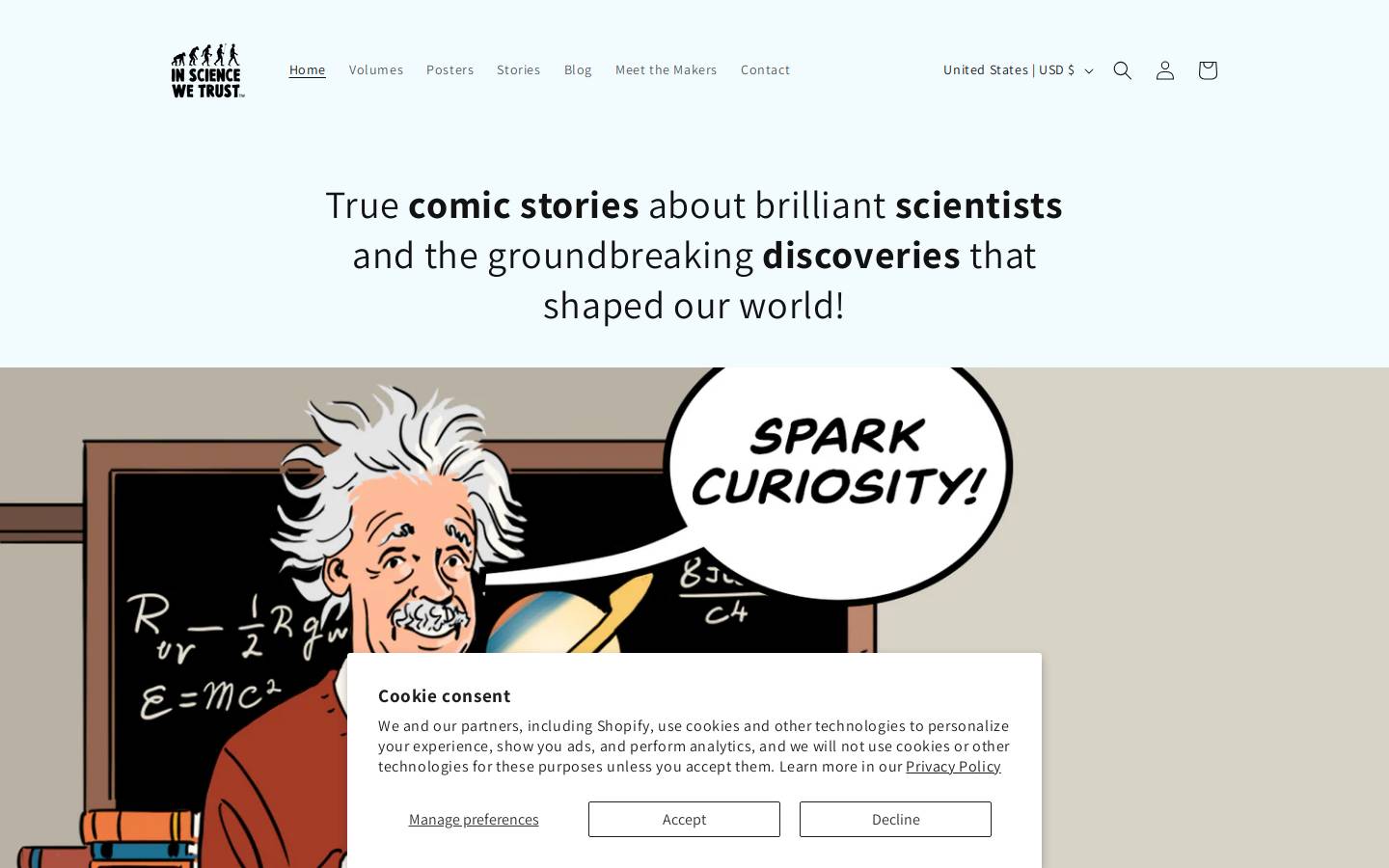 insciencewetrust.com homepage screenshot