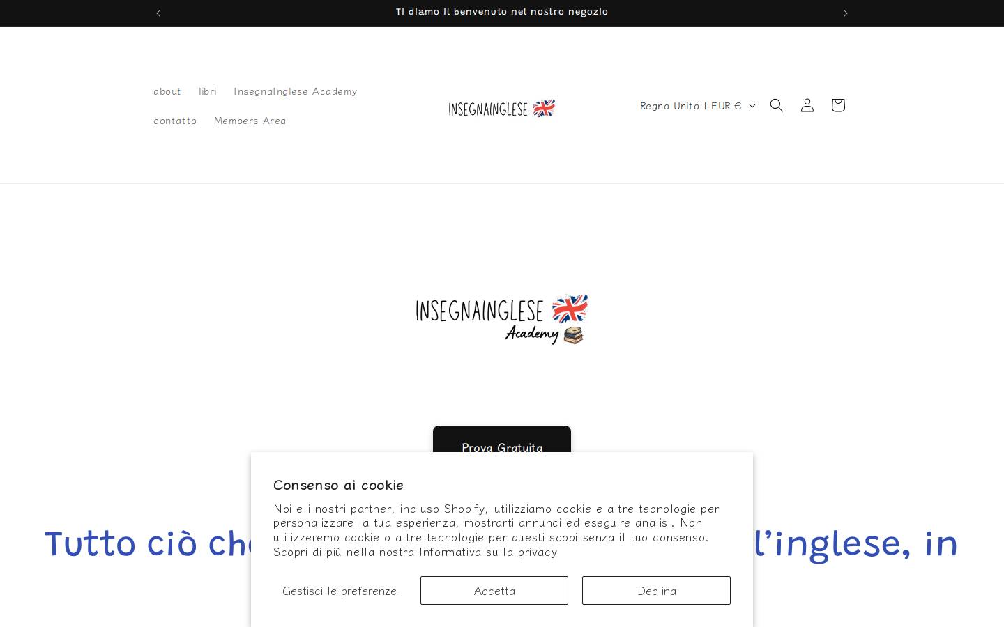 Insegnainglese homepage screenshot