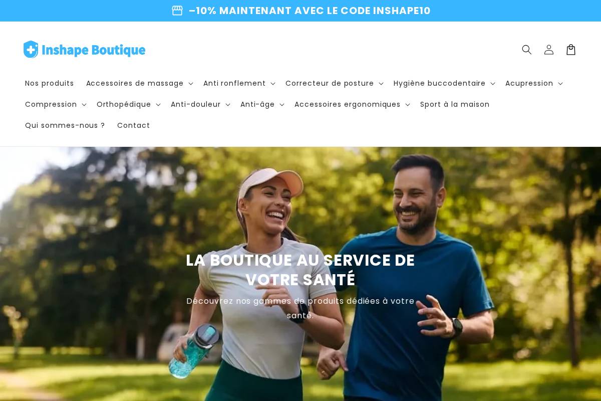 inshape-boutique.com homepage screenshot