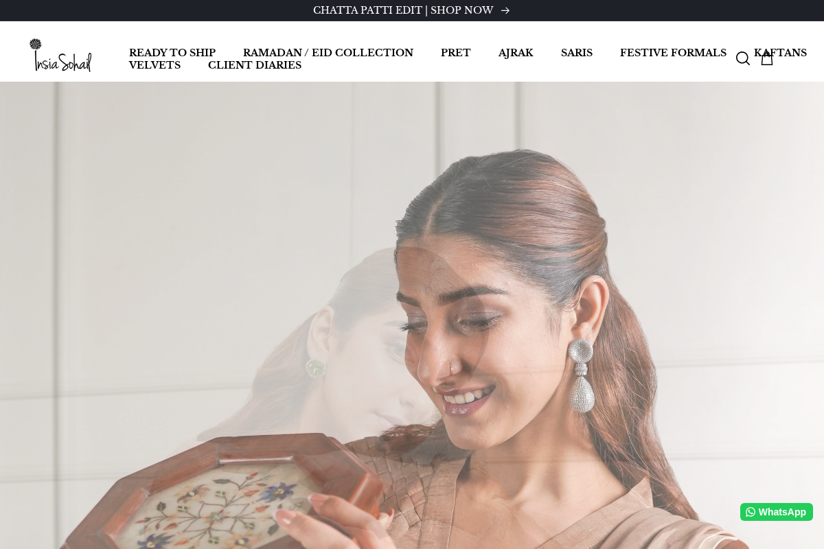 Insia Sohail homepage screenshot