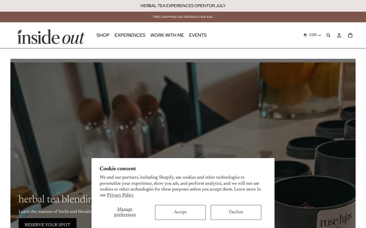 insideoutrefillery.com homepage screenshot