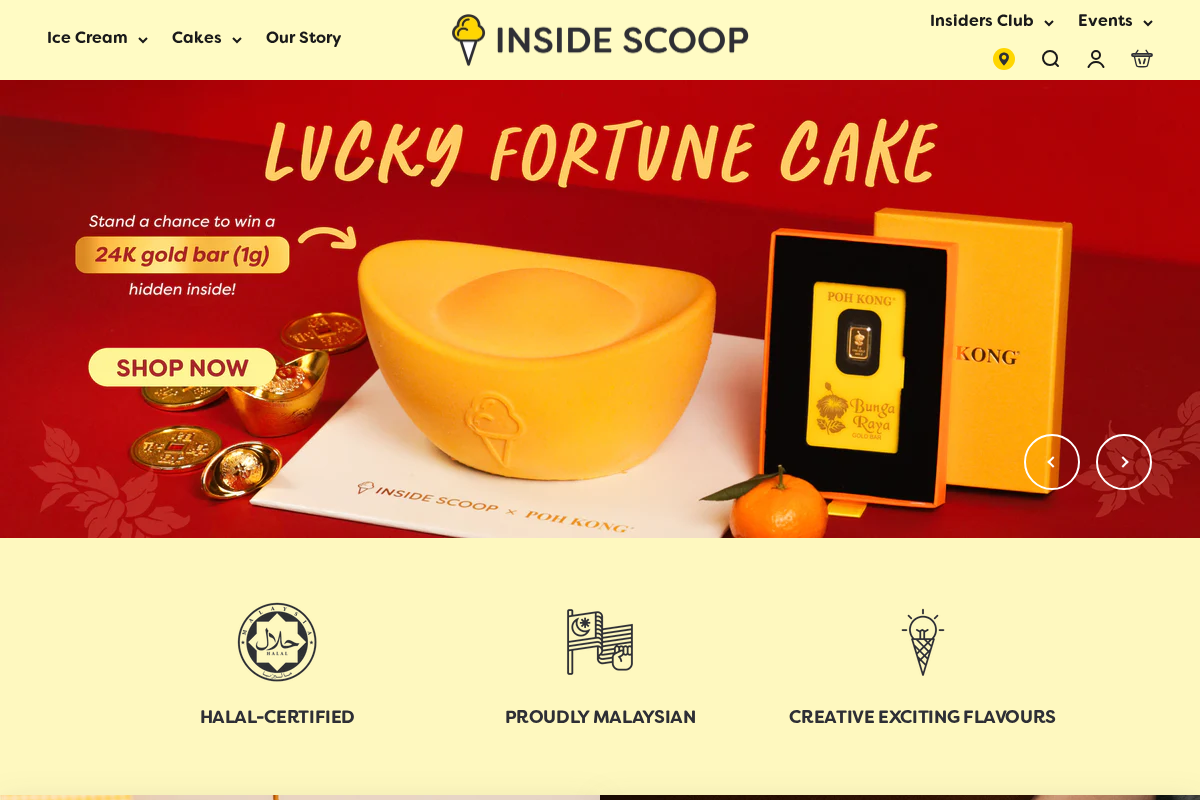 Inside Scoop homepage screenshot