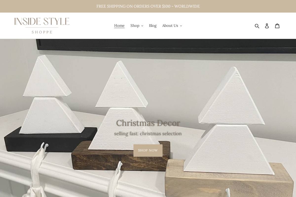 insidestyleshoppe.com homepage screenshot