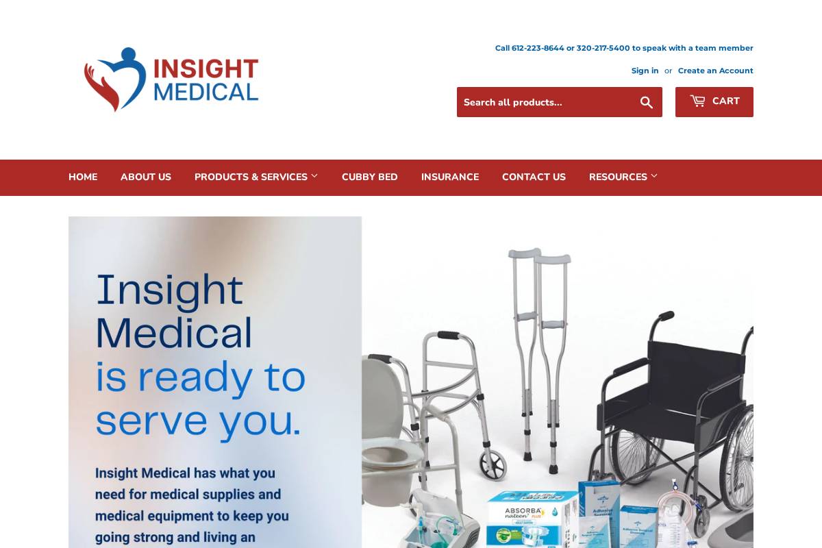 insightmedservices.com homepage screenshot