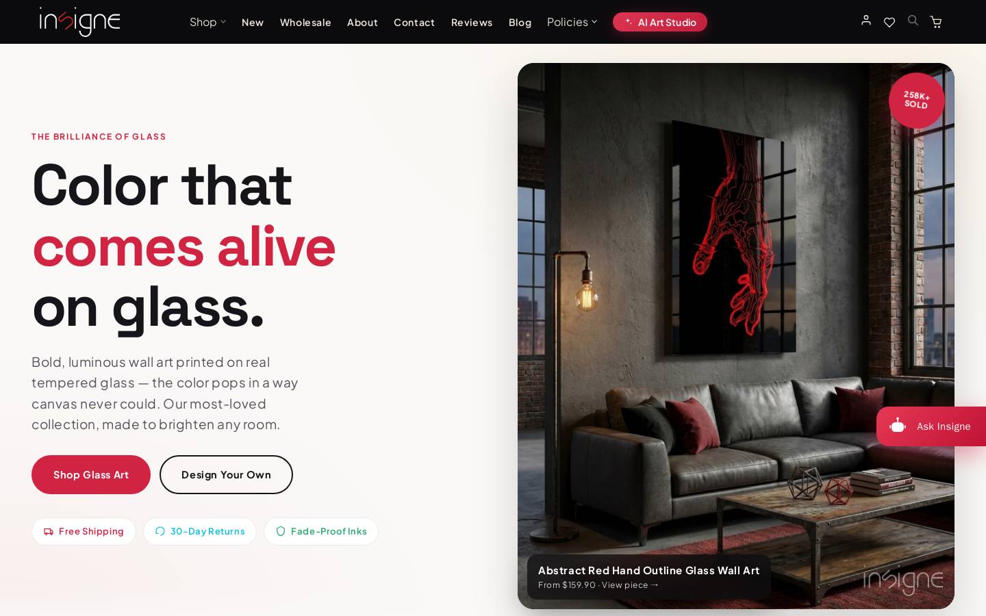 Insigneartdesign homepage screenshot